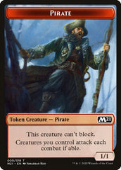 Cat (011) // Pirate Double-Sided Token [Core Set 2021 Tokens] MTG Single Magic: The Gathering    | Red Claw Gaming