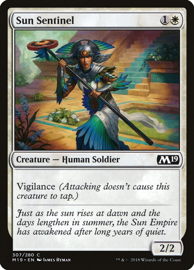 Sun Sentinel [Core Set 2019] MTG Single Magic: The Gathering    | Red Claw Gaming