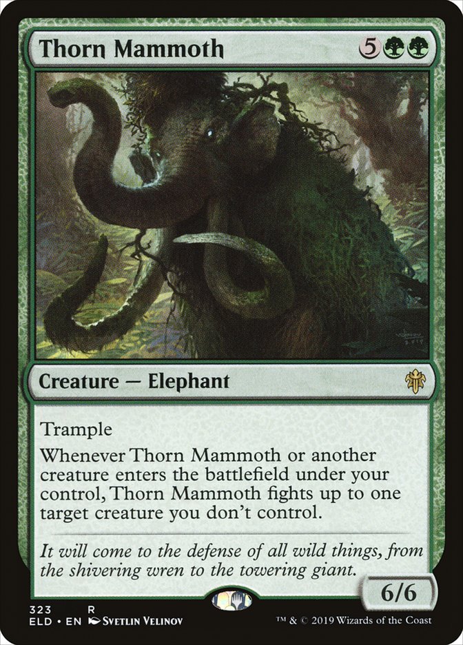 Thorn Mammoth [Throne of Eldraine] MTG Single Magic: The Gathering    | Red Claw Gaming