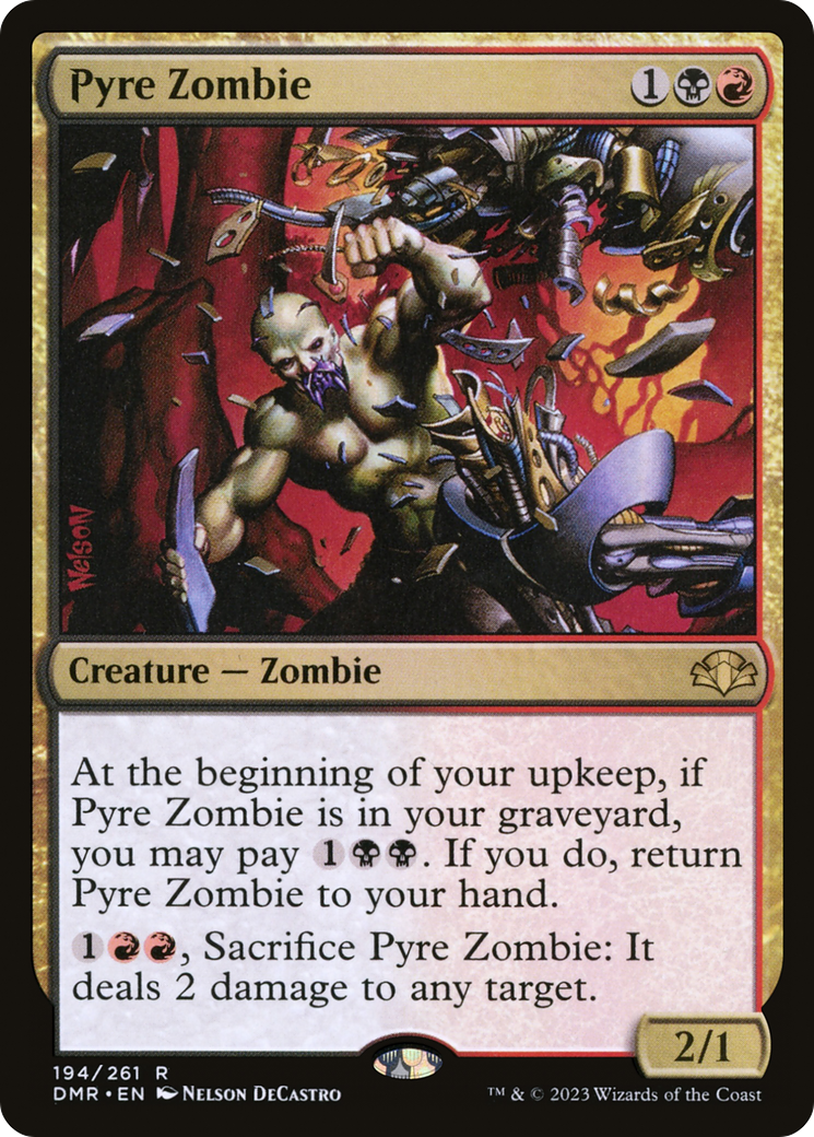 Pyre Zombie [Dominaria Remastered] MTG Single Magic: The Gathering    | Red Claw Gaming