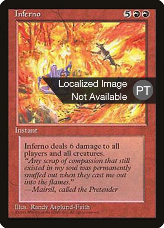 Inferno [Fourth Edition (Foreign Black Border)] MTG Single Magic: The Gathering    | Red Claw Gaming