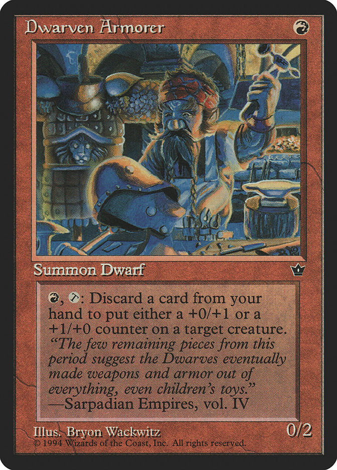Dwarven Armorer [Fallen Empires] MTG Single Magic: The Gathering    | Red Claw Gaming