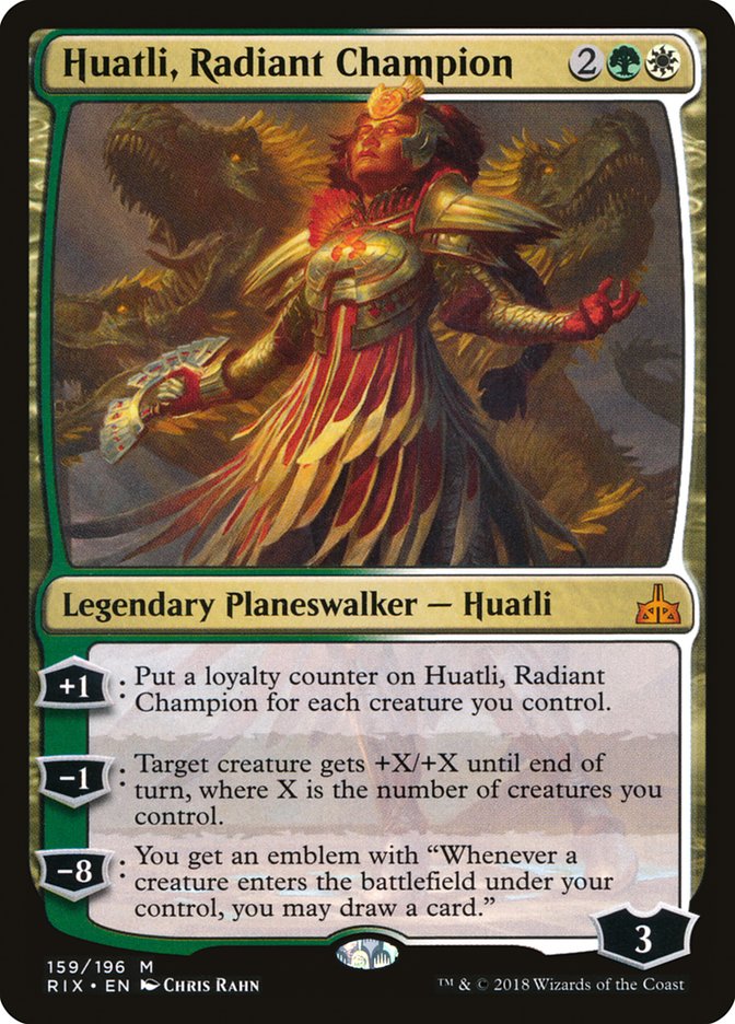 Huatli, Radiant Champion [Rivals of Ixalan] MTG Single Magic: The Gathering    | Red Claw Gaming