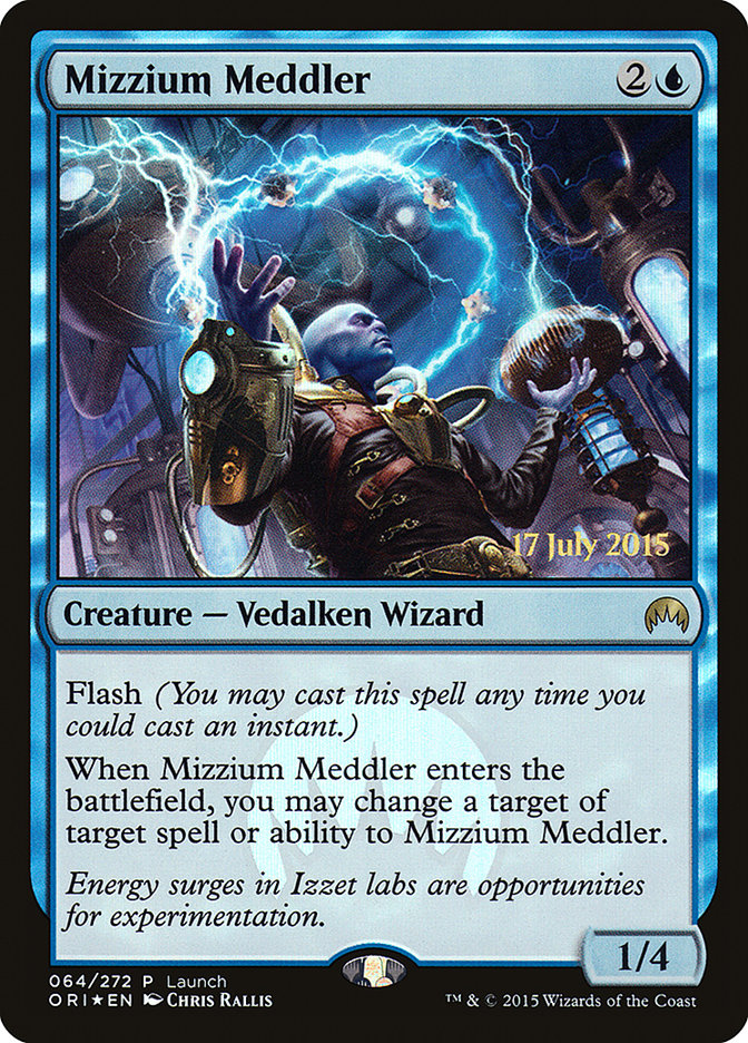Mizzium Meddler (Launch) [Magic Origins Promos] MTG Single Magic: The Gathering    | Red Claw Gaming