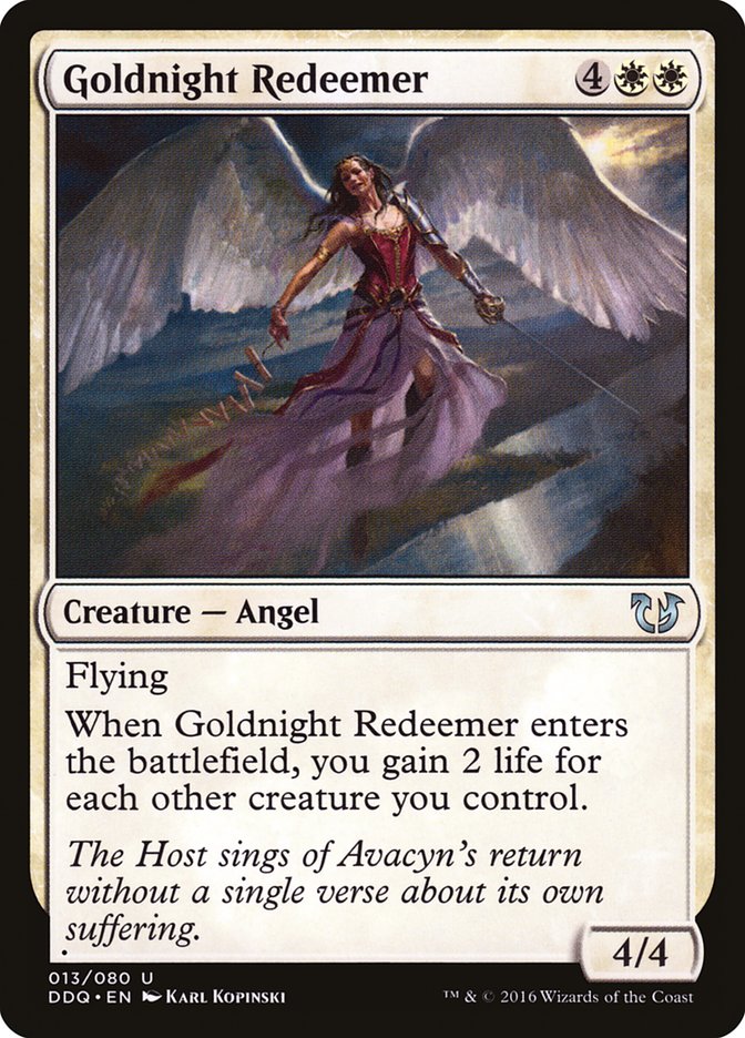 Goldnight Redeemer [Duel Decks: Blessed vs. Cursed] MTG Single Magic: The Gathering    | Red Claw Gaming