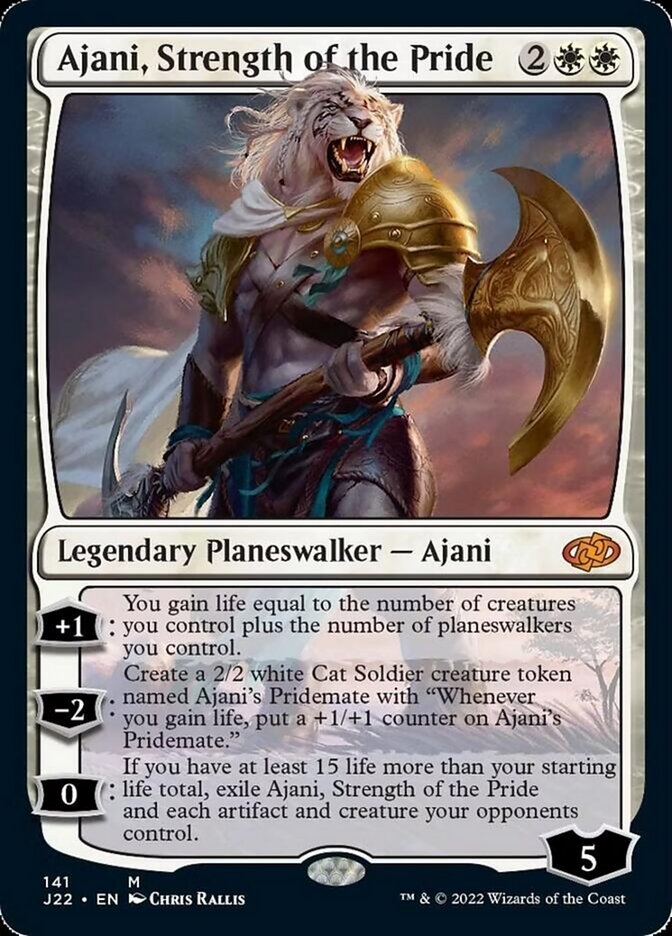 Ajani, Strength of the Pride [Jumpstart 2022] MTG Single Magic: The Gathering    | Red Claw Gaming