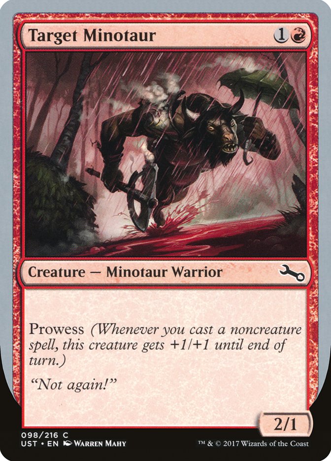 Target Minotaur (Rain Art) [Unstable] MTG Single Magic: The Gathering    | Red Claw Gaming