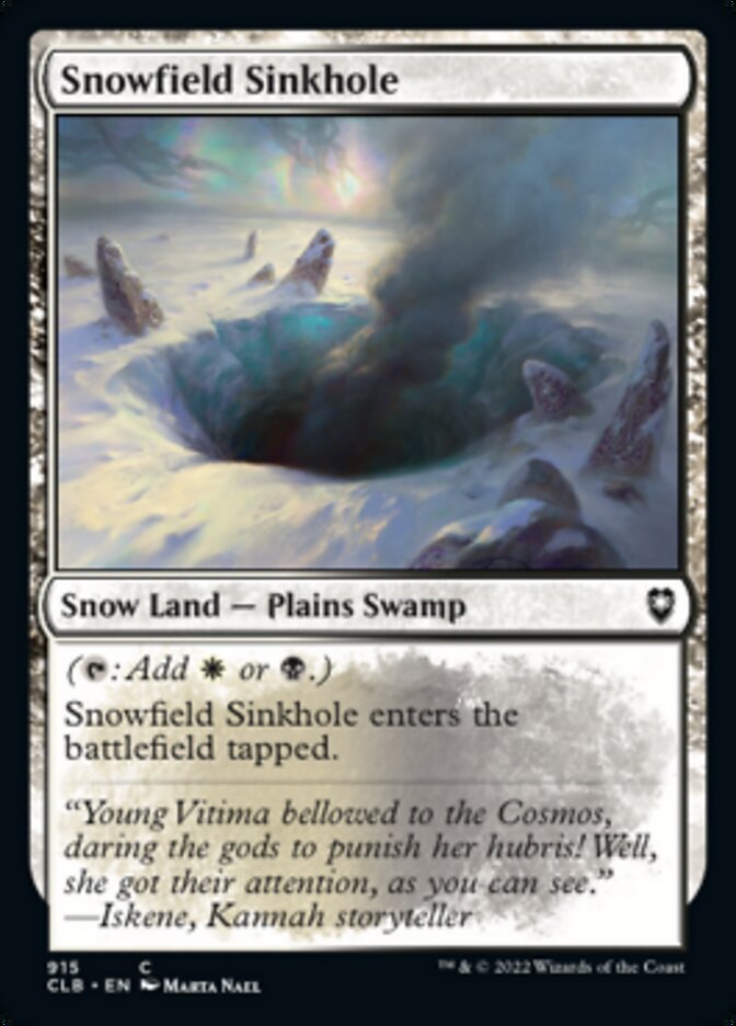 Snowfield Sinkhole [Commander Legends: Battle for Baldur's Gate] MTG Single Magic: The Gathering    | Red Claw Gaming