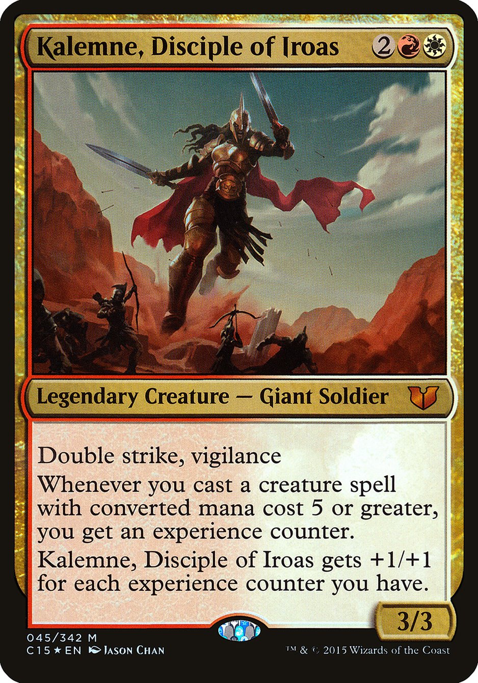 Kalemne, Disciple of Iroas (Oversized) [Commander 2015 Oversized] MTG Single Magic: The Gathering    | Red Claw Gaming