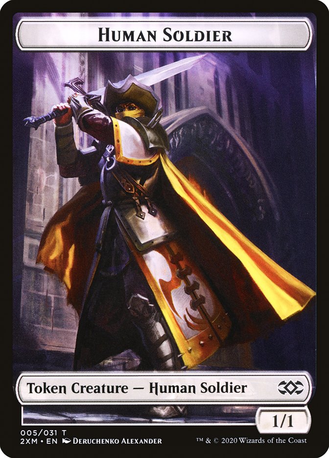 Human Soldier Token [Double Masters Tokens] MTG Single Magic: The Gathering    | Red Claw Gaming