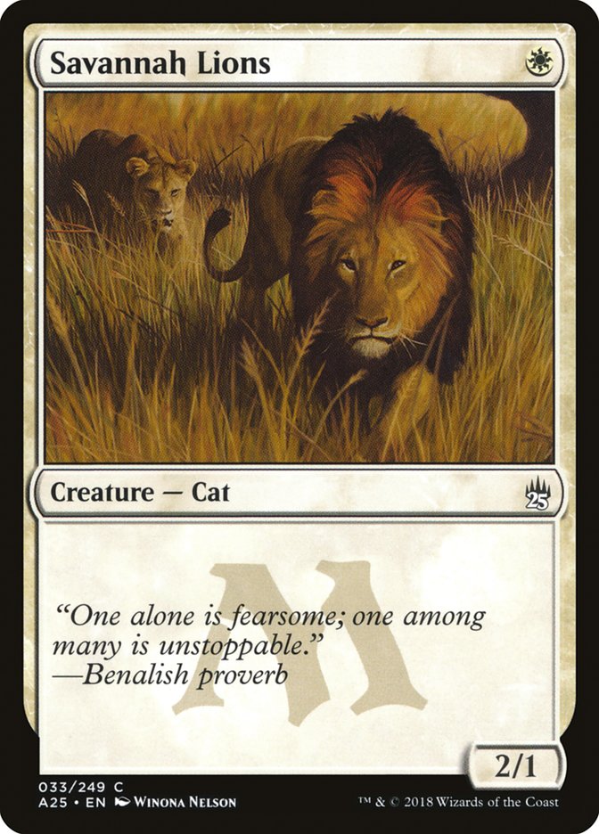 Savannah Lions [Masters 25] MTG Single Magic: The Gathering    | Red Claw Gaming