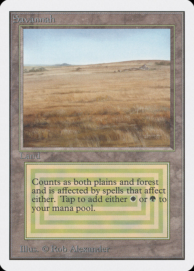 Savannah [Unlimited Edition] MTG Single Magic: The Gathering    | Red Claw Gaming
