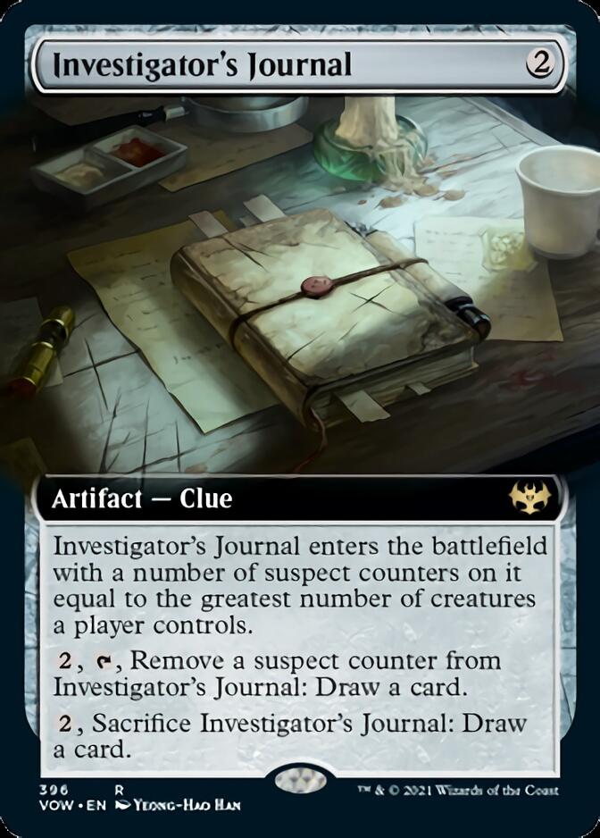 Investigator's Journal (Extended Art) [Innistrad: Crimson Vow] MTG Single Magic: The Gathering    | Red Claw Gaming