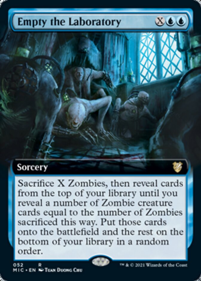 Empty the Laboratory (Extended Art) [Innistrad: Midnight Hunt Commander] MTG Single Magic: The Gathering    | Red Claw Gaming