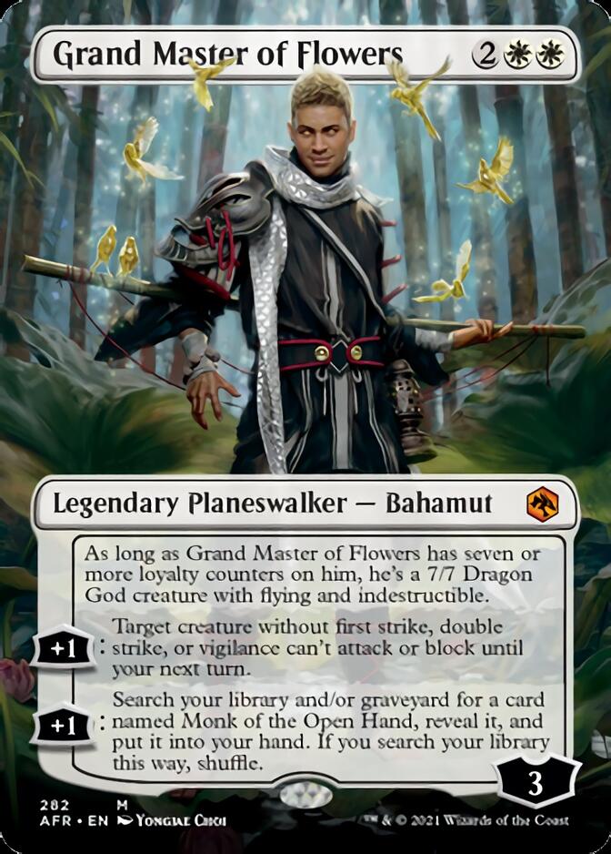 Grand Master of Flowers (Borderless) [Dungeons & Dragons: Adventures in the Forgotten Realms] MTG Single Magic: The Gathering    | Red Claw Gaming