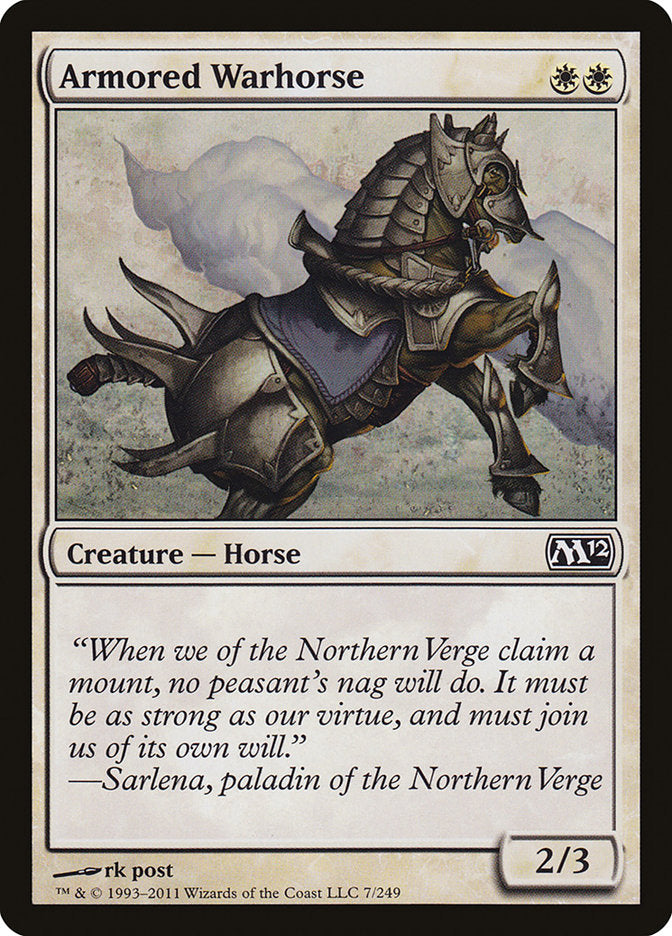 Armored Warhorse [Magic 2012] MTG Single Magic: The Gathering    | Red Claw Gaming