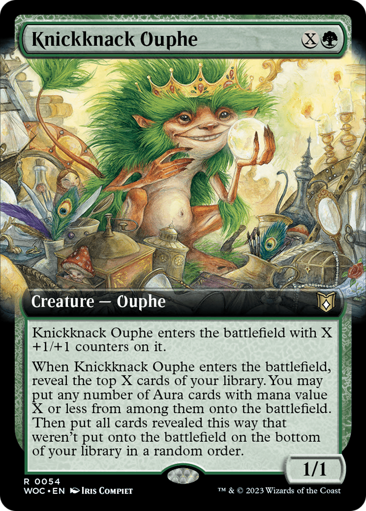 Knickknack Ouphe (Extended Art) [Wilds of Eldraine Commander] MTG Single Magic: The Gathering    | Red Claw Gaming