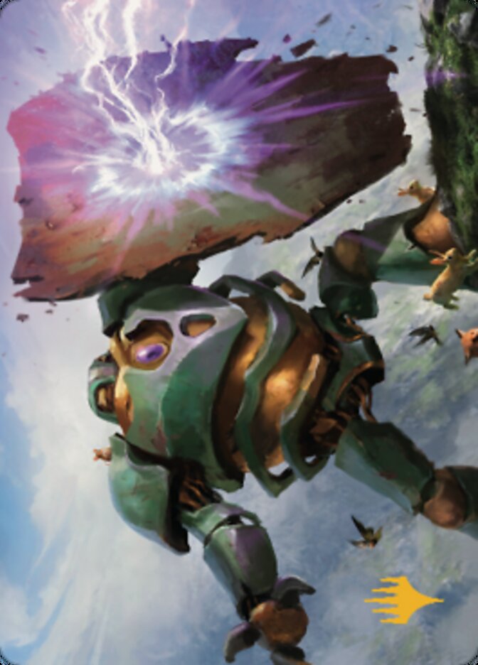 Walking Bulwark Art Card (Gold-Stamped Signature) [Dominaria United Art Series] MTG Single Magic: The Gathering    | Red Claw Gaming