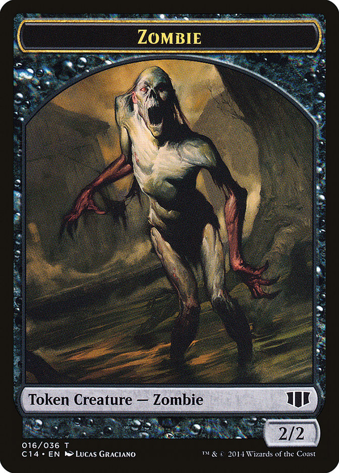 Horror // Zombie (016/036) Double-Sided Token [Commander 2014 Tokens] MTG Single Magic: The Gathering    | Red Claw Gaming