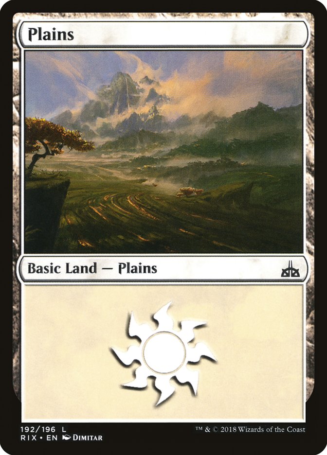 Plains (192) [Rivals of Ixalan] MTG Single Magic: The Gathering    | Red Claw Gaming