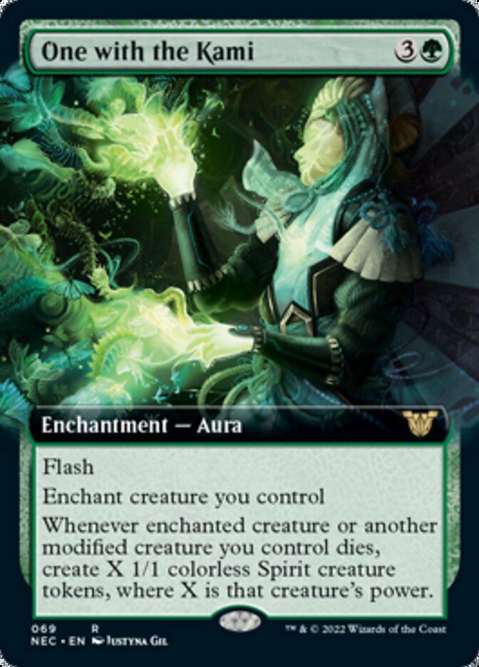 One with the Kami (Extended Art) [Kamigawa: Neon Dynasty Commander] MTG Single Magic: The Gathering    | Red Claw Gaming