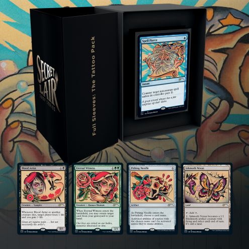 Secret Lair Drop Full Sleeves: The Tattoo Pack Sealed Magic the Gathering Wizards of the Coast    | Red Claw Gaming