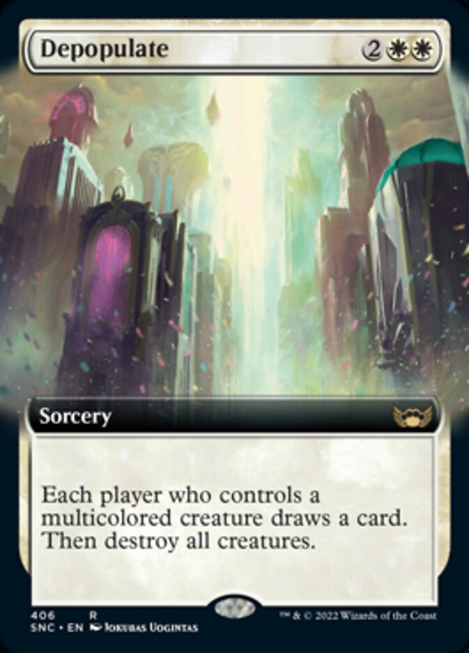 Depopulate (Extended Art) [Streets of New Capenna] MTG Single Magic: The Gathering    | Red Claw Gaming