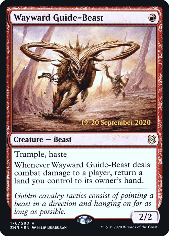 Wayward Guide-Beast [Zendikar Rising Prerelease Promos] MTG Single Magic: The Gathering    | Red Claw Gaming