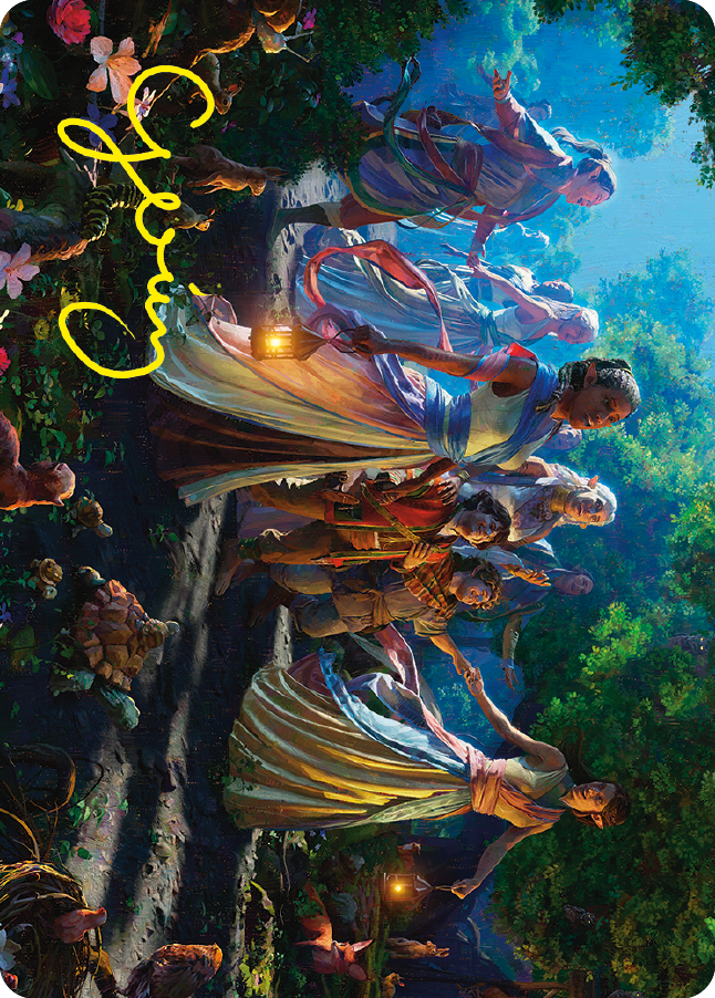 Realm Seekers Art Card (Gold-Stamped Signature) [The Lord of the Rings: Tales of Middle-earth Art Series] MTG Single Magic: The Gathering    | Red Claw Gaming