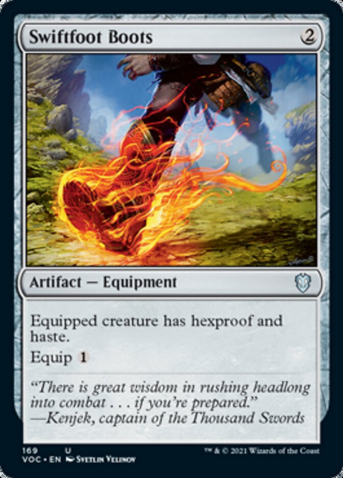 Swiftfoot Boots [Innistrad: Crimson Vow Commander] MTG Single Magic: The Gathering    | Red Claw Gaming
