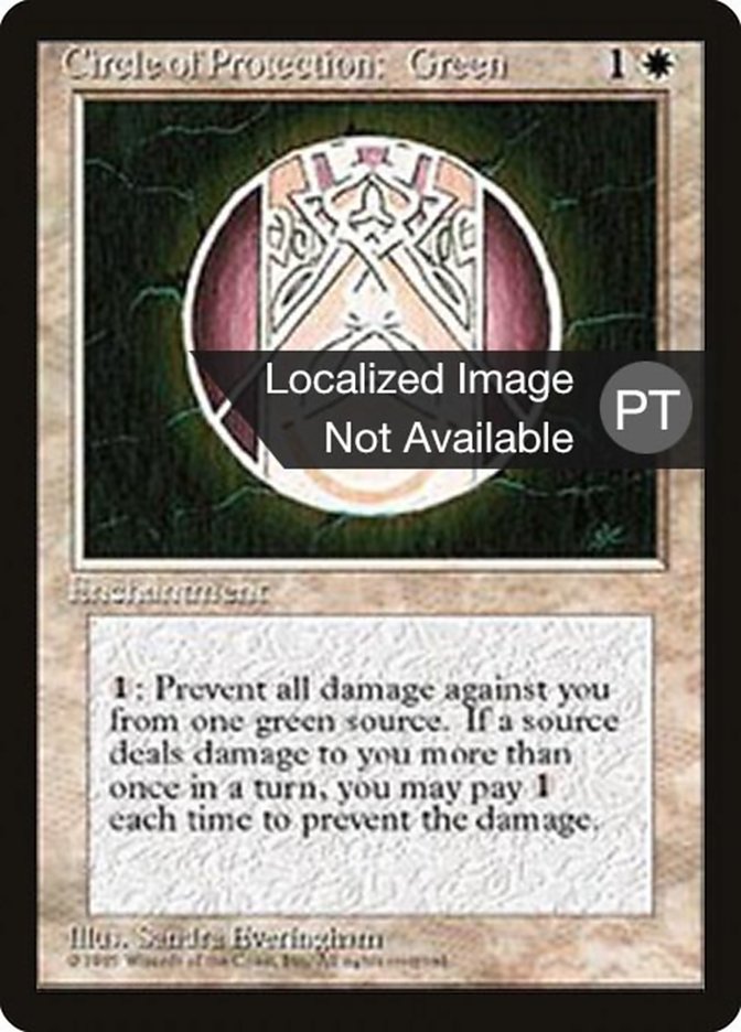 Circle of Protection: Green [Fourth Edition (Foreign Black Border)] MTG Single Magic: The Gathering    | Red Claw Gaming