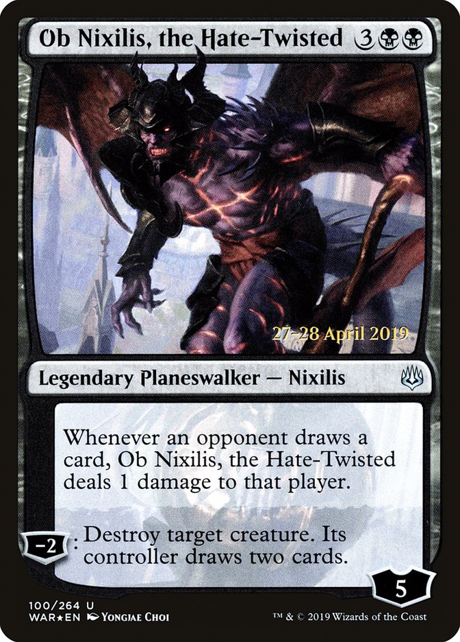 Ob Nixilis, the Hate-Twisted [War of the Spark Prerelease Promos] MTG Single Magic: The Gathering    | Red Claw Gaming