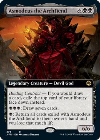 Asmodeus the Archfiend (Extended Art) [Dungeons & Dragons: Adventures in the Forgotten Realms] MTG Single Magic: The Gathering    | Red Claw Gaming