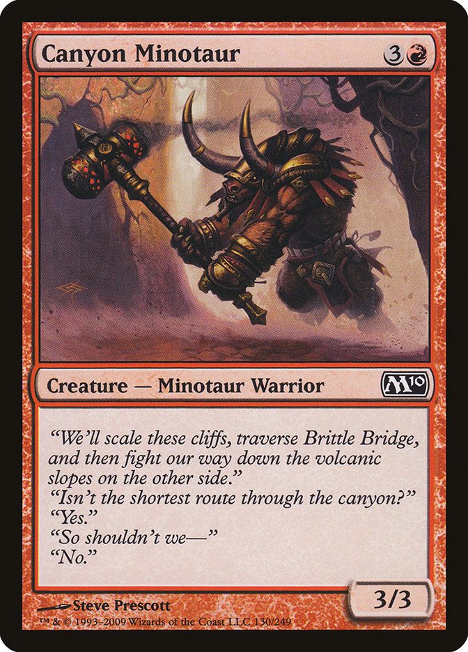 Canyon Minotaur [Magic 2010] MTG Single Magic: The Gathering    | Red Claw Gaming