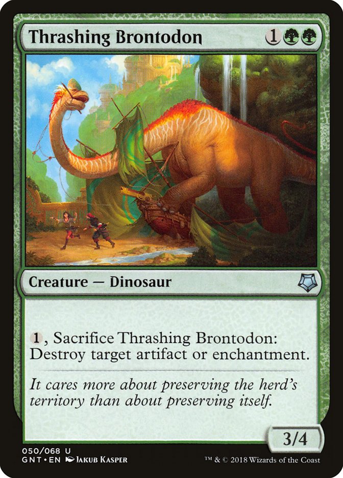 Thrashing Brontodon [Game Night 2018] MTG Single Magic: The Gathering    | Red Claw Gaming