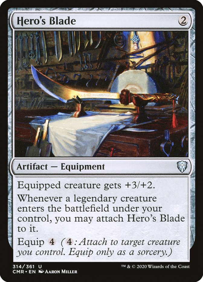 Hero's Blade (314) [Commander Legends] MTG Single Magic: The Gathering    | Red Claw Gaming