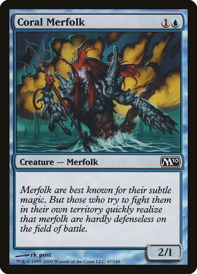 Coral Merfolk [Magic 2010] MTG Single Magic: The Gathering    | Red Claw Gaming