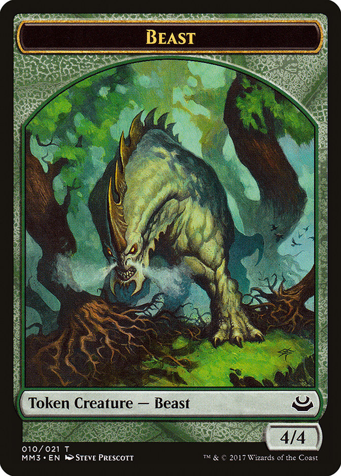 Beast Token (010/021) [Modern Masters 2017 Tokens] MTG Single Magic: The Gathering    | Red Claw Gaming