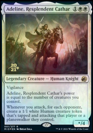 Adeline, Resplendent Cathar [Innistrad: Midnight Hunt Prerelease Promos] MTG Single Magic: The Gathering    | Red Claw Gaming