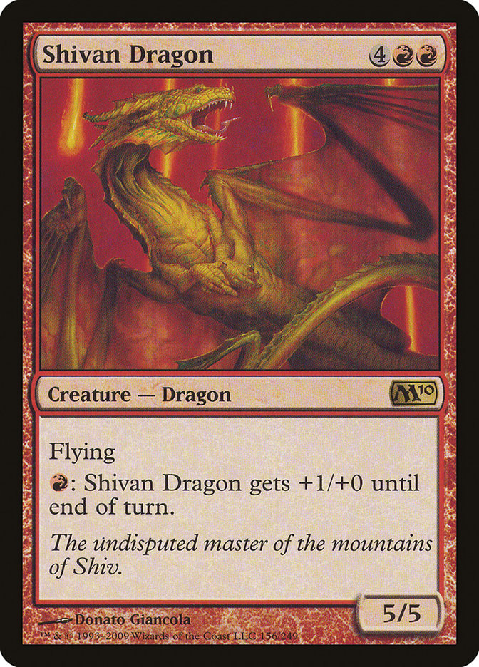 Shivan Dragon [Magic 2010] MTG Single Magic: The Gathering    | Red Claw Gaming