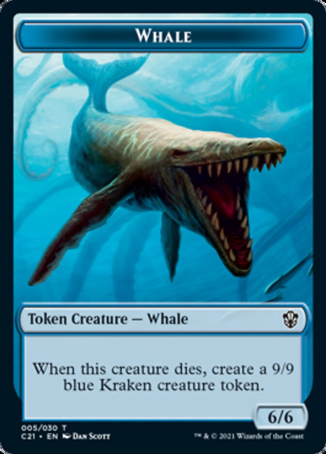Beast (010) // Whale Double-Sided Token [Commander 2021 Tokens] MTG Single Magic: The Gathering    | Red Claw Gaming