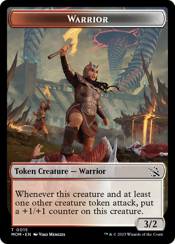 Warrior // Kraken Double-Sided Token [March of the Machine Tokens] MTG Single Magic: The Gathering    | Red Claw Gaming