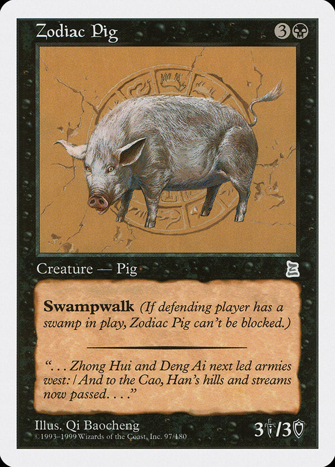 Zodiac Pig [Portal Three Kingdoms] MTG Single Magic: The Gathering    | Red Claw Gaming