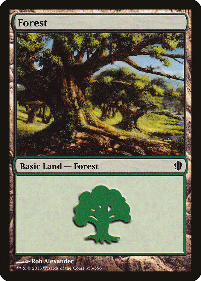 Forest (353) [Commander 2013] MTG Single Magic: The Gathering    | Red Claw Gaming