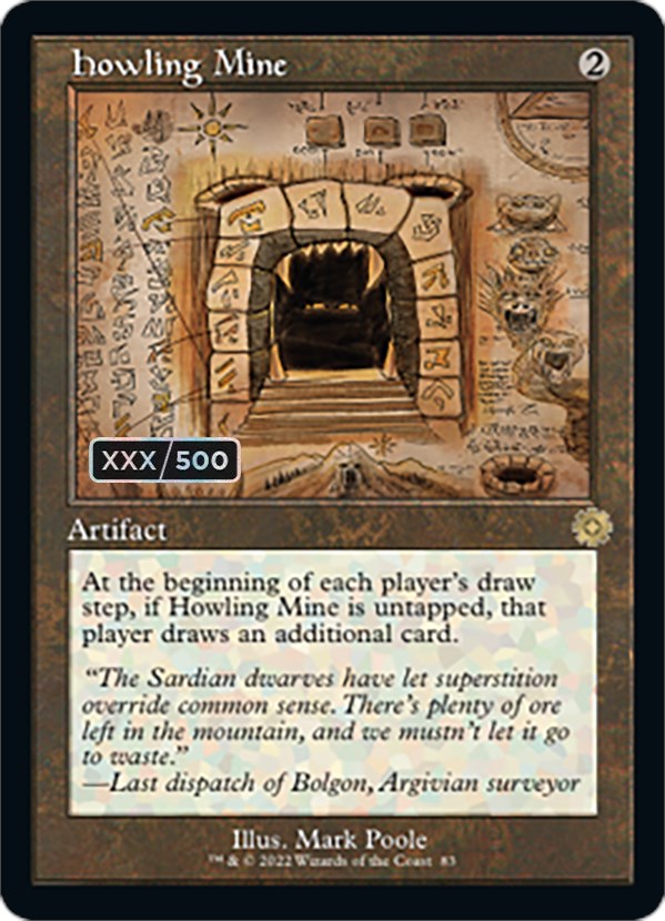 Howling Mine (Retro Schematic) (Serialized) [The Brothers' War Retro Artifacts] MTG Single Magic: The Gathering    | Red Claw Gaming