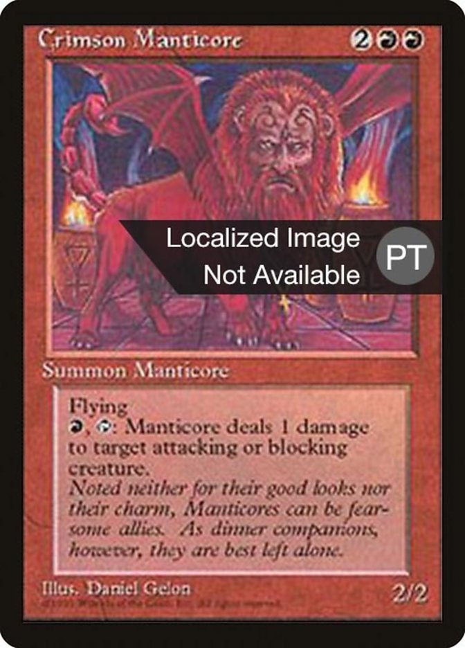 Crimson Manticore [Fourth Edition (Foreign Black Border)] MTG Single Magic: The Gathering    | Red Claw Gaming