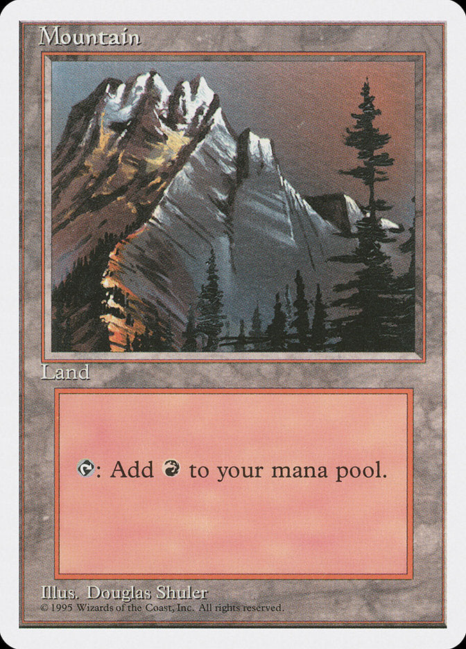 Mountain (Snow Top / Highest Point on Left) [Fourth Edition] MTG Single Magic: The Gathering    | Red Claw Gaming