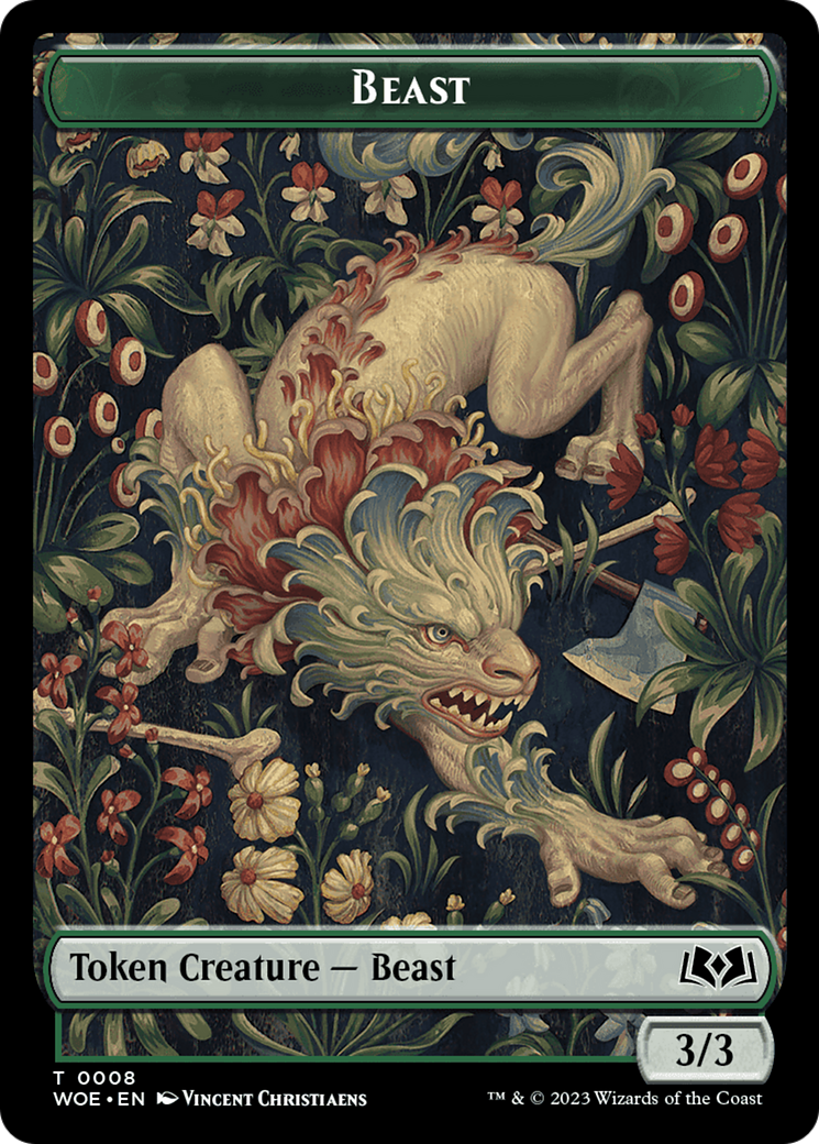 Beast // Food (0013) Double-Sided Token [Wilds of Eldraine Tokens] MTG Single Magic: The Gathering    | Red Claw Gaming