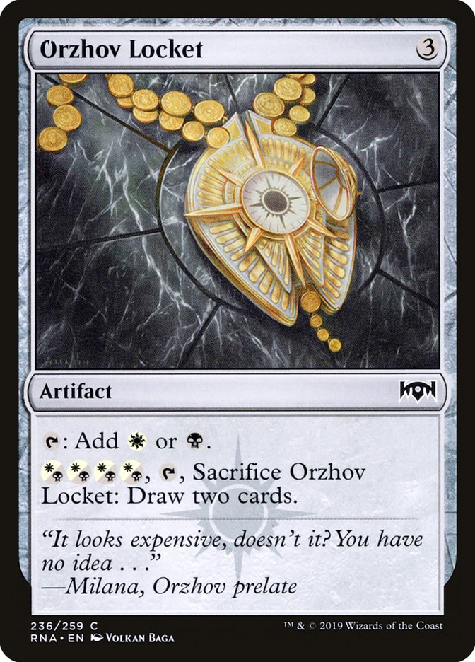 Orzhov Locket [Ravnica Allegiance] MTG Single Magic: The Gathering    | Red Claw Gaming