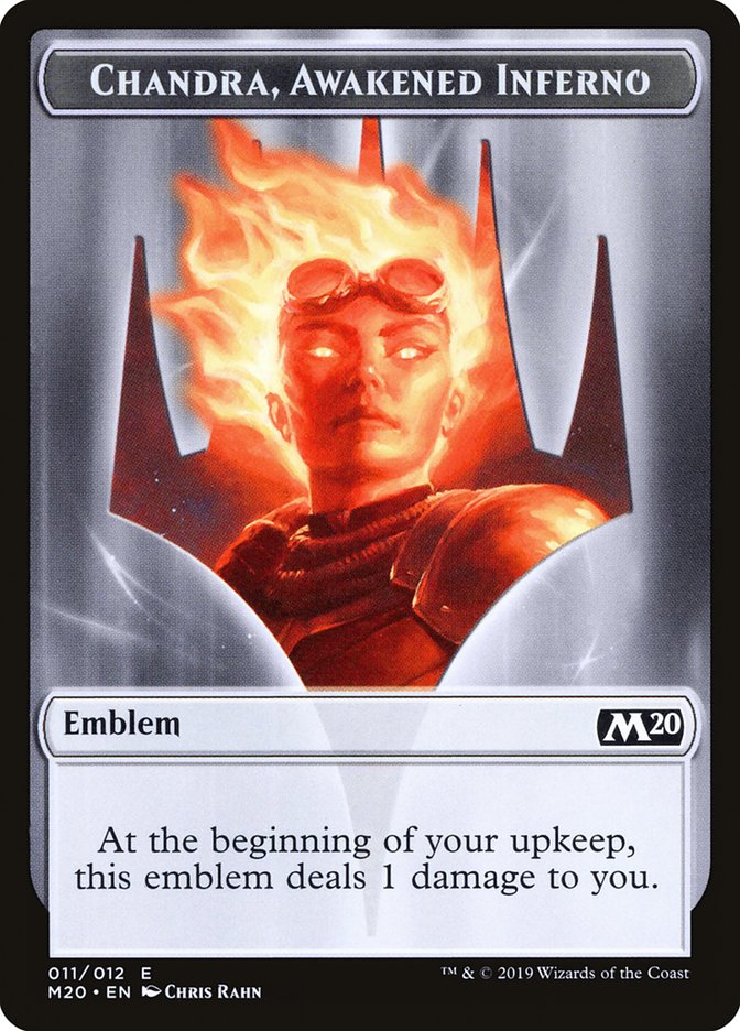 Chandra, Awakened Inferno Emblem [Core Set 2020 Tokens] MTG Single Magic: The Gathering    | Red Claw Gaming